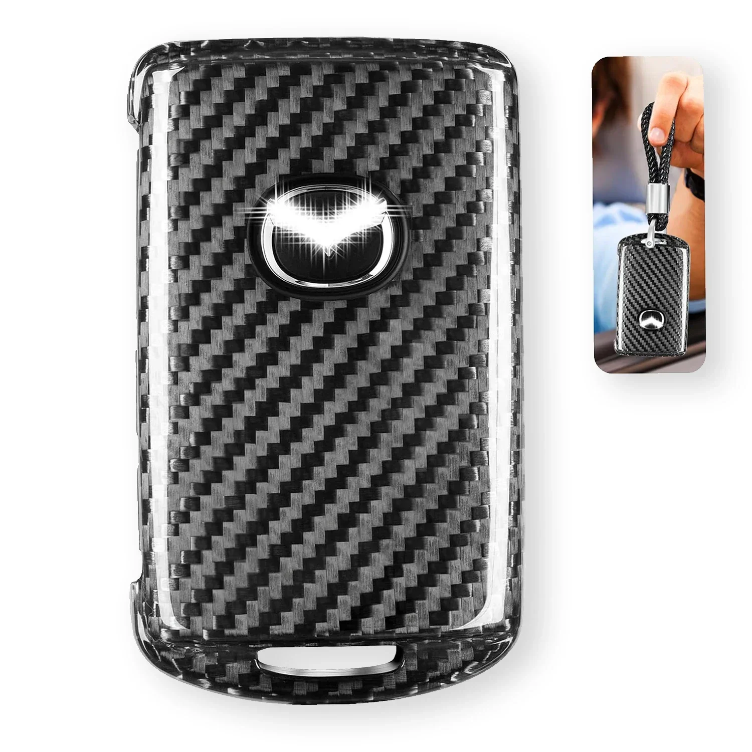 Чехол для брелока из углеродного волокна защитный чехол Mazda 6 CX-3 CX-30 CX-5 CX-50 CX-9 CX-90