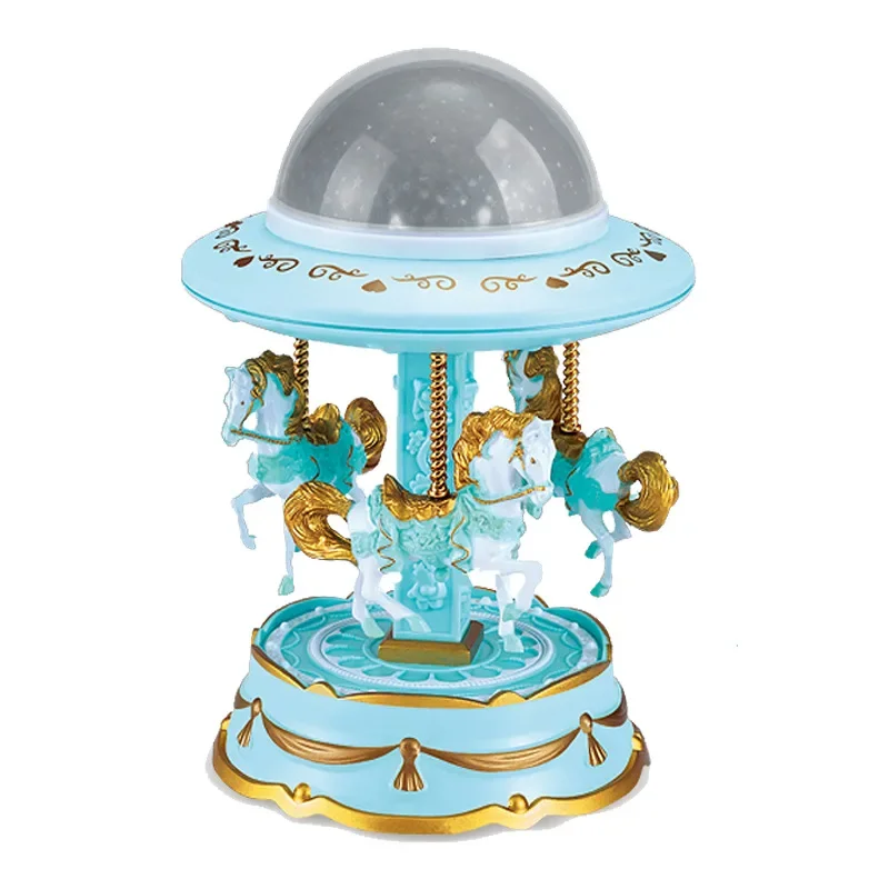 Роскошная вращающаяся карусель для украшения Дня Святого Валентина заводная