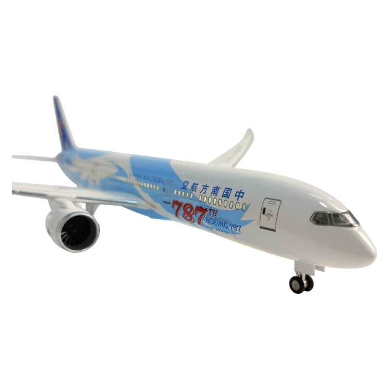 Фото Модель самолета Boeing 787 China Southern Dreamliner из сплава, 21 см, статическая копия самолета, авиационная игрушка-подарок для детей и коллекционеров. №2