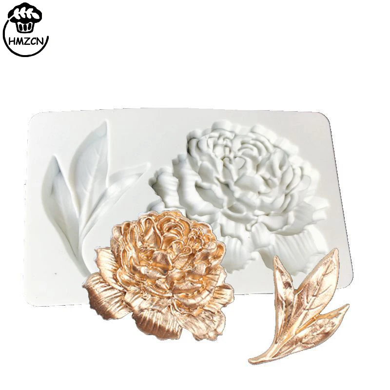 

Wedding Peony Flower Silicone Molds Cupcake Topper Fondant Cake Decorating Tools Soap Resin Clay Candy Chocolate Gumpaste Moulds