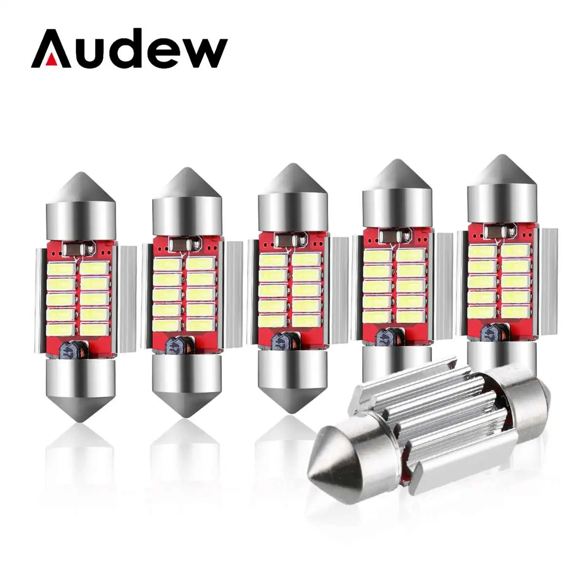 

6 шт., автомобильные гирлянды 31 мм C5W 4014 SMD, супер яркие лампы Canbus для подсветки номерного знака, 12 В