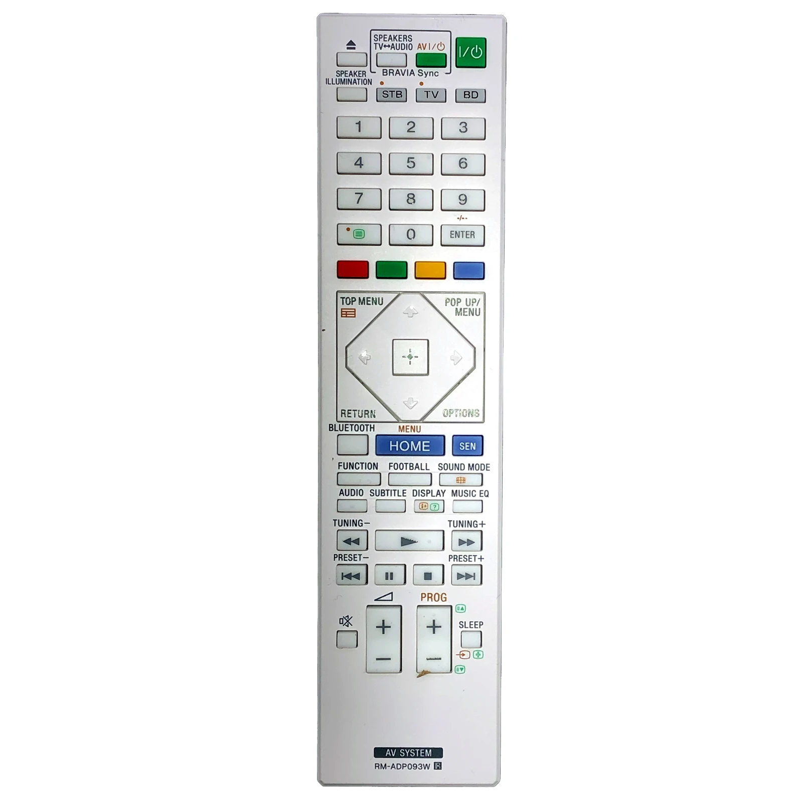 RM-ADP093W дистанционное управление для SONY Blu-Ray DVD система домашнего кинотеатра SS-TSB130, SS-CTB123, SS-TSB127, SS-WSB124