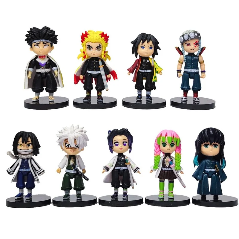 

Kimetsu No Yaiba Figure Tomioka Giyuu Rengoku Kyoujurou Figure Anime Demon Slayer Uzui Tengen Figurine Model Kanroji Mitsuri Toy