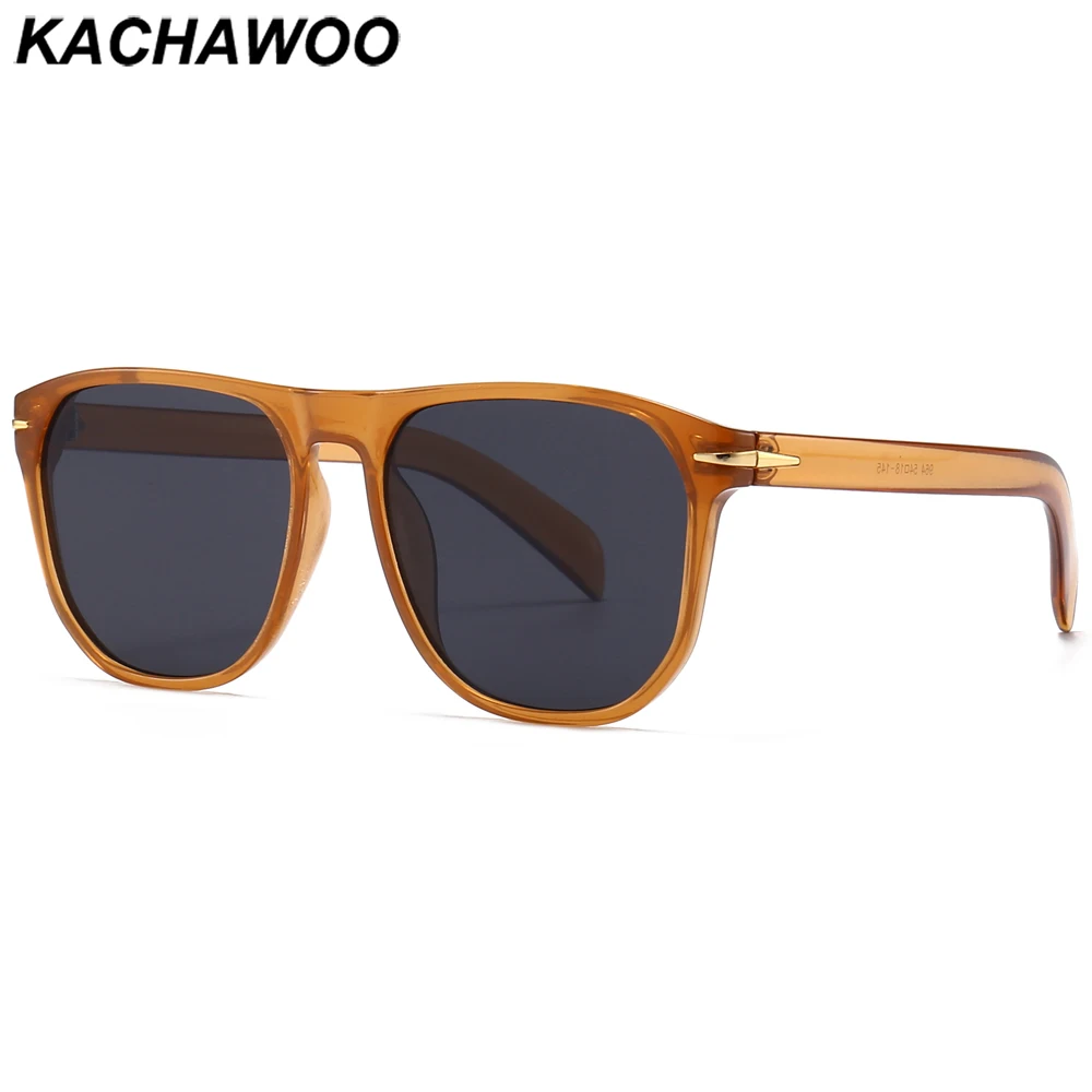 

Мужские квадратные солнцезащитные очки Kachawoo, черные, коричневые солнцезащитные очки uv400, Женские Простые Стильные Солнцезащитные очки для ...
