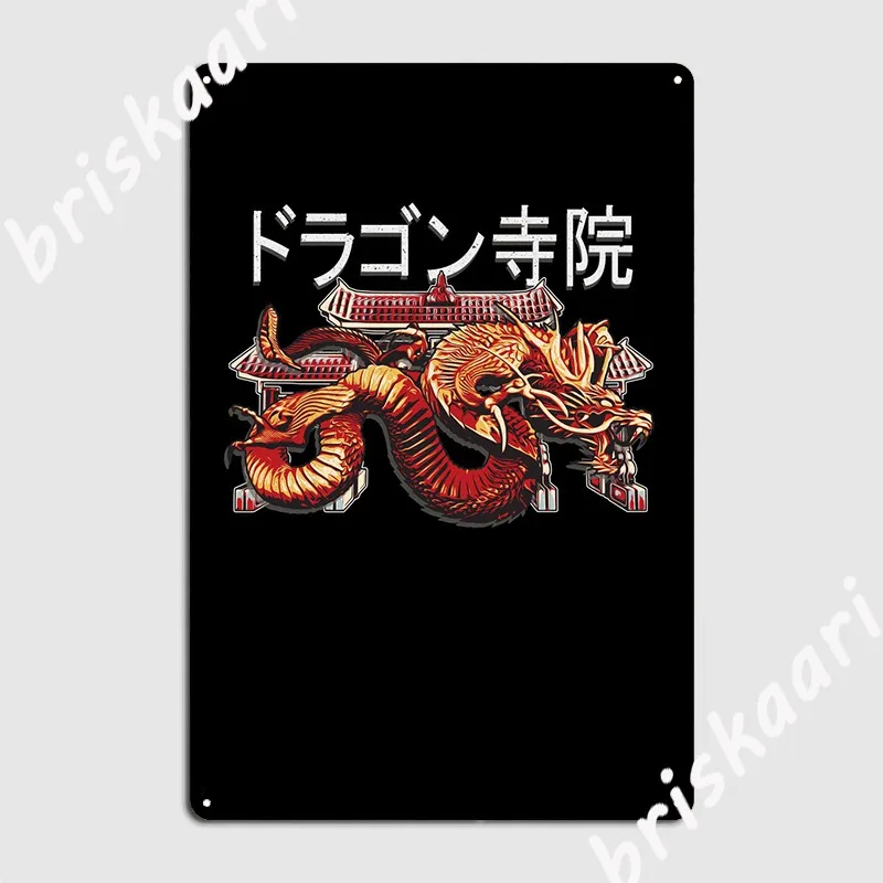 

Japanese Dragon Temple Metal Sign Club Bar Wall Plaque Cinema Kitchen Retro Tin Sign Poster