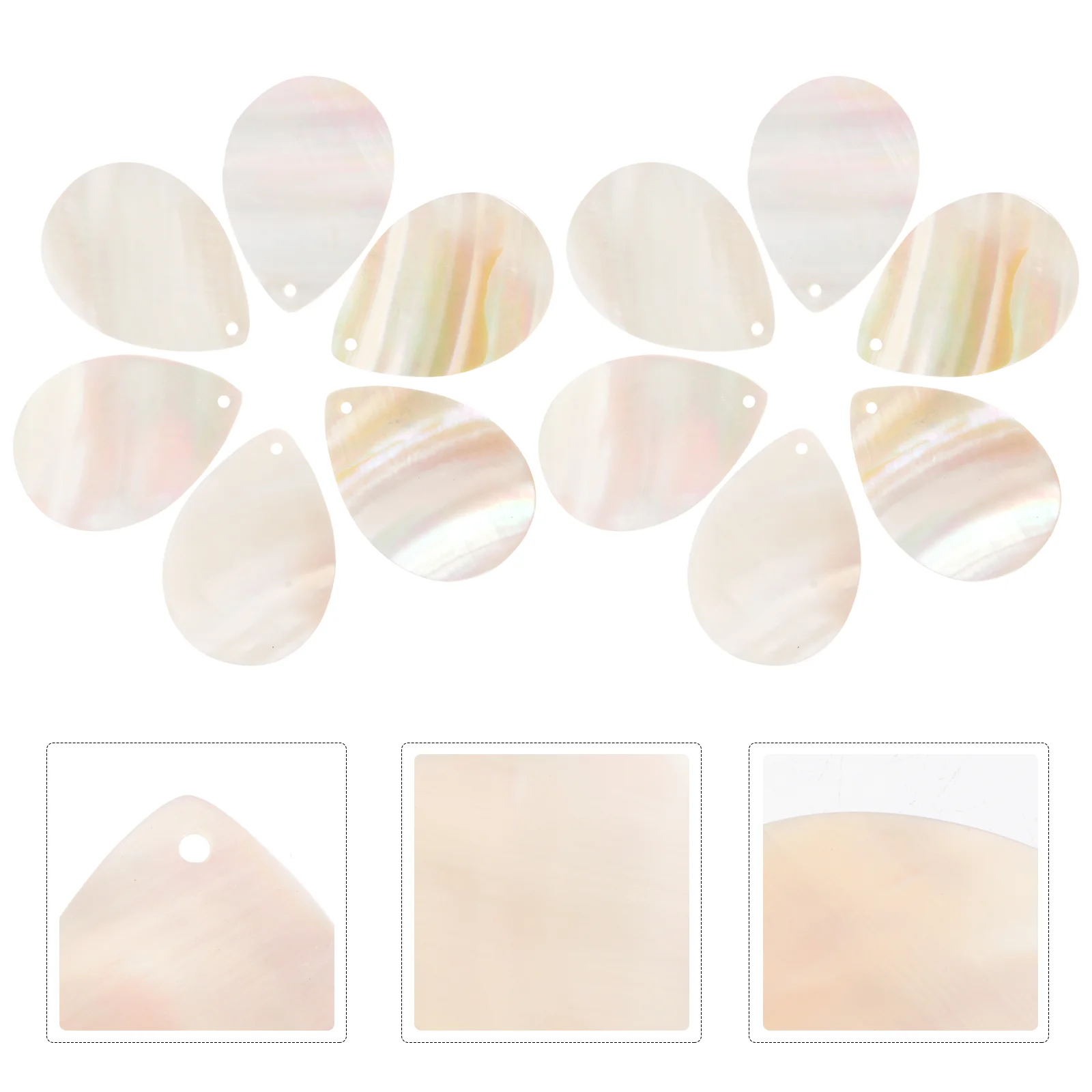 

20Pcs Round Shell Pieces Wind Chime DIY Shell Slice Earring Hanging Charms