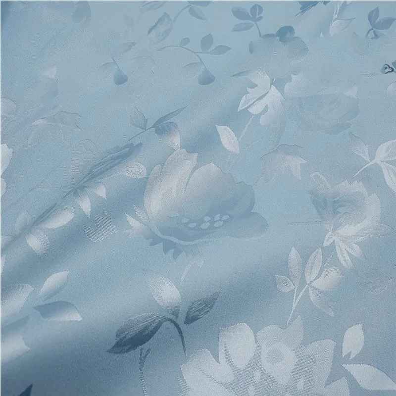 

Flower Jacquard Brocade Fabric By The Meter for Hanfu Cheongsam Dresses Sewing Fashion Soft Silky Cloth Thin Drape Summer White