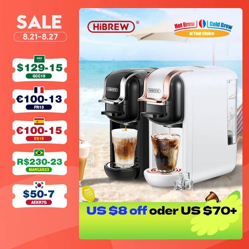 Кофемашина HiBREW кафетерия горячая/холодная 4 в 1 несколько капсул 19Bar DolceGusto-капсулы для молока и эспрессо японская капсула для зернового кофе H2A Кофемашина HiBREW кафетерия горячая/холодная 4 в 1 несколько капсул 19Bar DolceGusto-капсулы для молока и эспрессо японская капсула для зернового кофе H2A