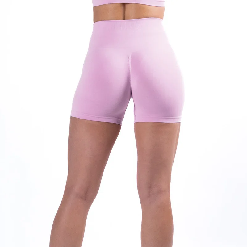 

Yushuhua solid color Sport Yoga Shorts Women Seamless Spandex Run Cycling Short Fitness Leggings High Waist Female Gym Shorts