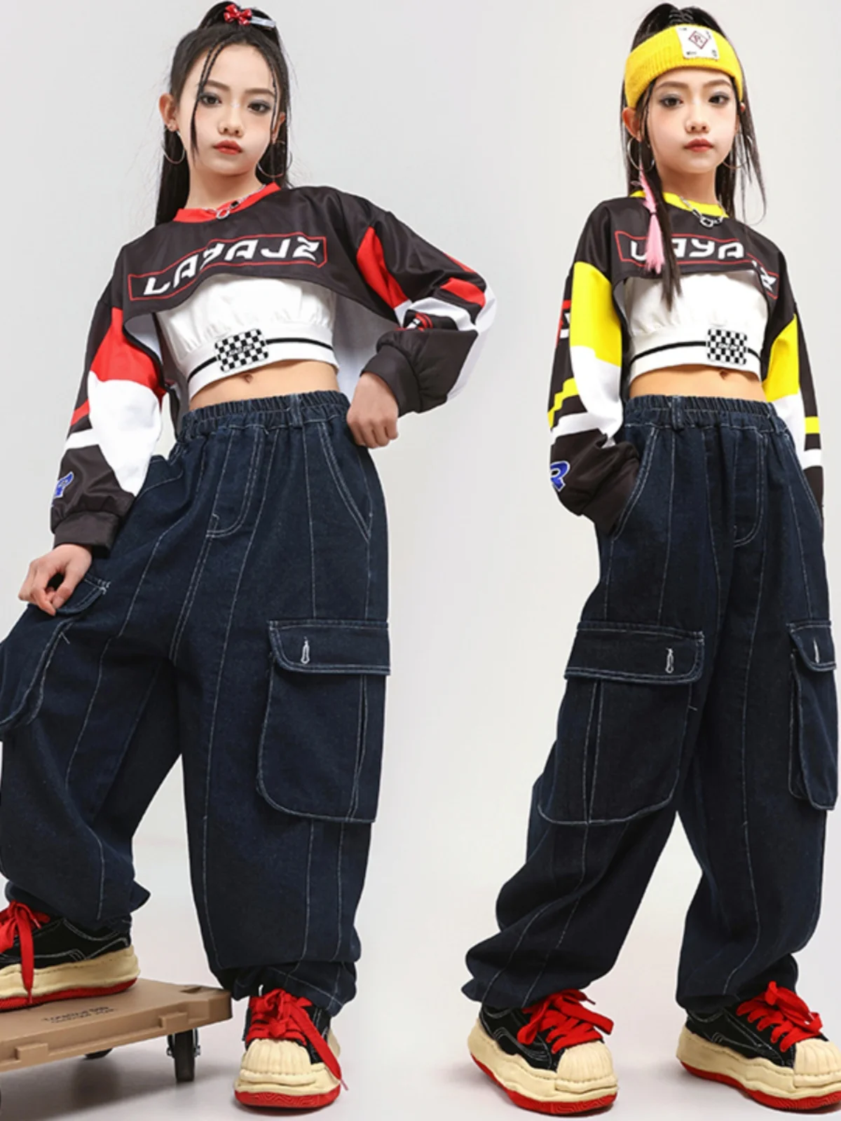 Детский стиль хип-хоп раньше мужские и женские джазовые танцевальные костюмы