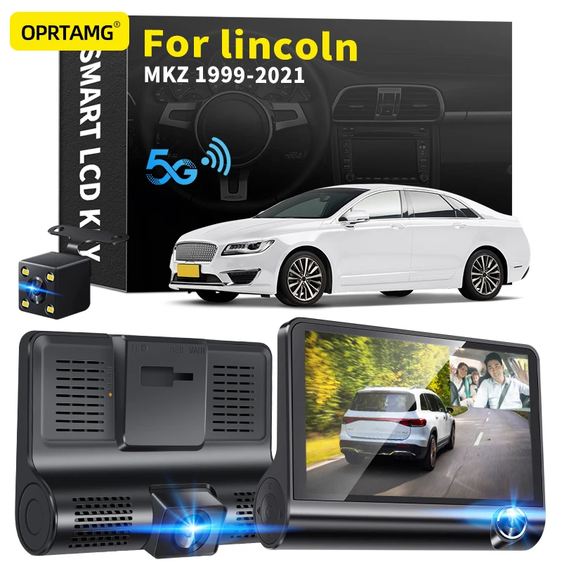 

OPRTAMG Dash Cam Car DVR 3 Cameras Lens 4.0 Inch 1080P dashcam For lincoln MKZ 1996 1997 1998 2000 2001 2002 2003 2004 2008-2022