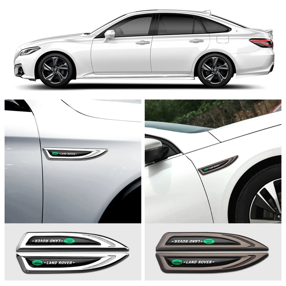 

2pcs Car Side Door Body Fender Stickers Knife Badges Styling Accessories For Land Rover Supercharged Discovery Velar Evoque