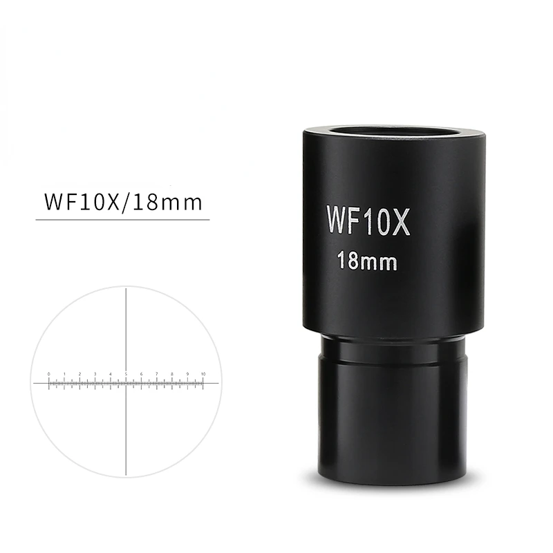 

1 шт. WF10X 15X 16X 20X широкоугольные окуляры с микрометром для биологического микроскопа Размер монтажа 23,2 мм