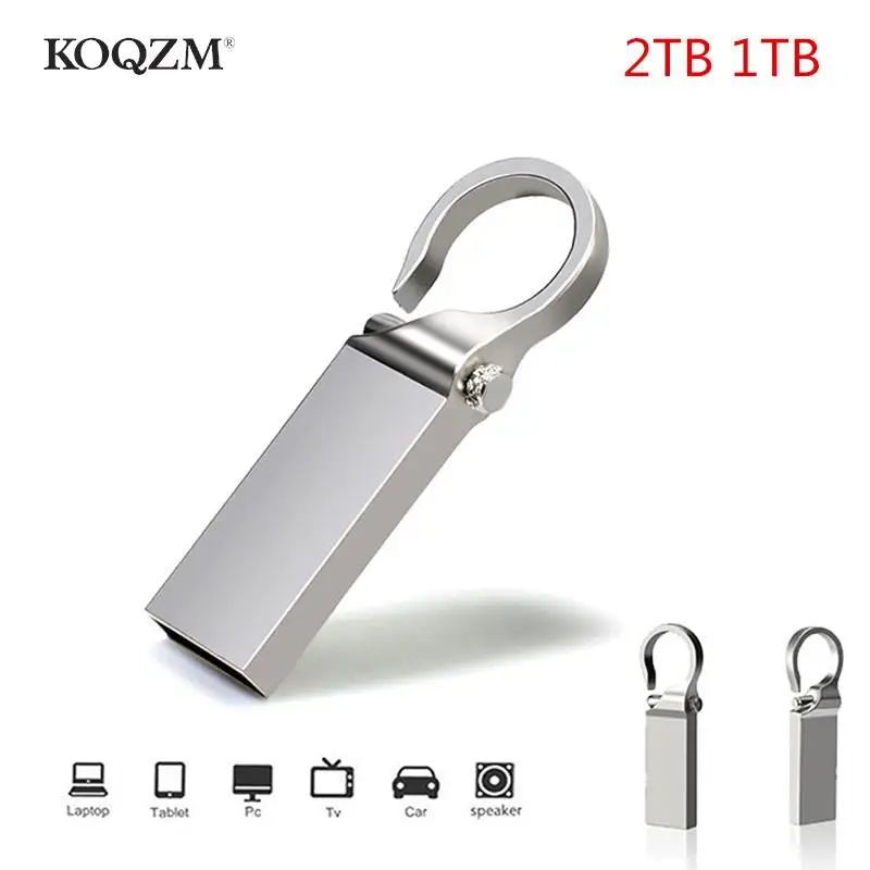 

Usb 3.0 2TB Metal Drive 1TB Usb Flash Drives Waterproof Usb Flash Disk Stick With 2 Android Phone Adapters
