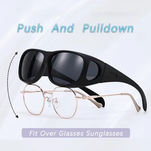 New Polarized Fit Over Glasses Sunglasses Men And Women Night Driving Eyewear Wear Fit Over Prescrip in USA (United States)