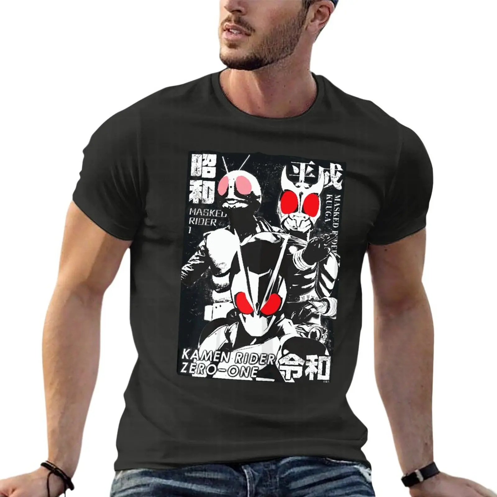 

Japanes Hero Kamen Rider Zero One Oversize T Shirt Custom Mens Clothes Short Sleeve Streetwear Big Size Top Tee