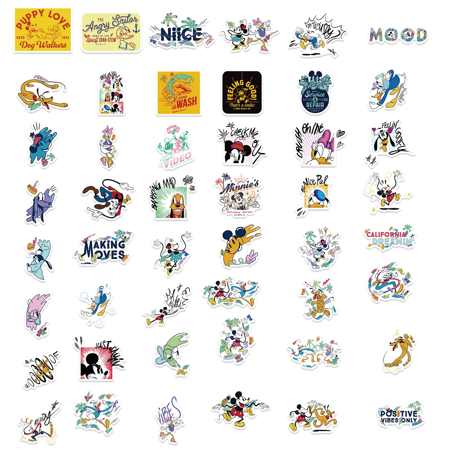 50 шт. детские наклейки для ноутбука чемодана гитары