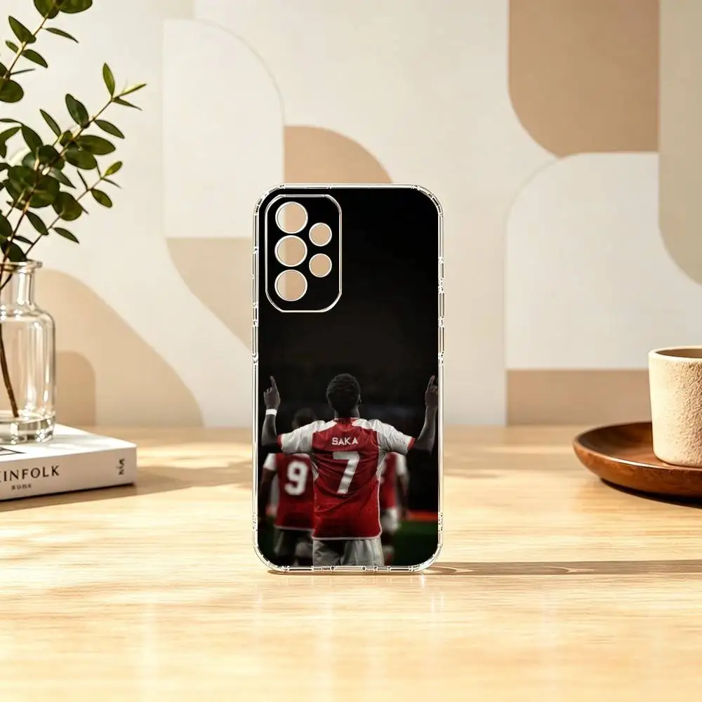 Фото Чехол для телефона Football Sports Bukayo Saka 7, прозрачный, силиконовый, мягкий, для Samsung S25, S24, S21, S22, S23, S30, Ultra, S20, Plus, FE №5