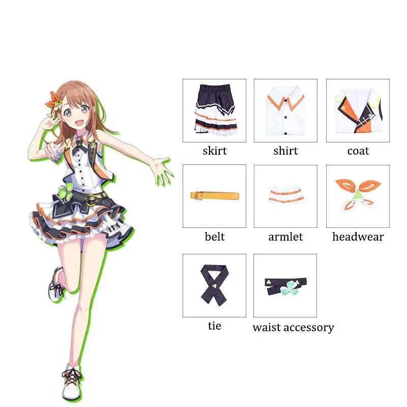 PJSK MORE JUMP Hanasato Minors Косплей Костюм Парик Обувь Женское Хэллоуин Карнавальное