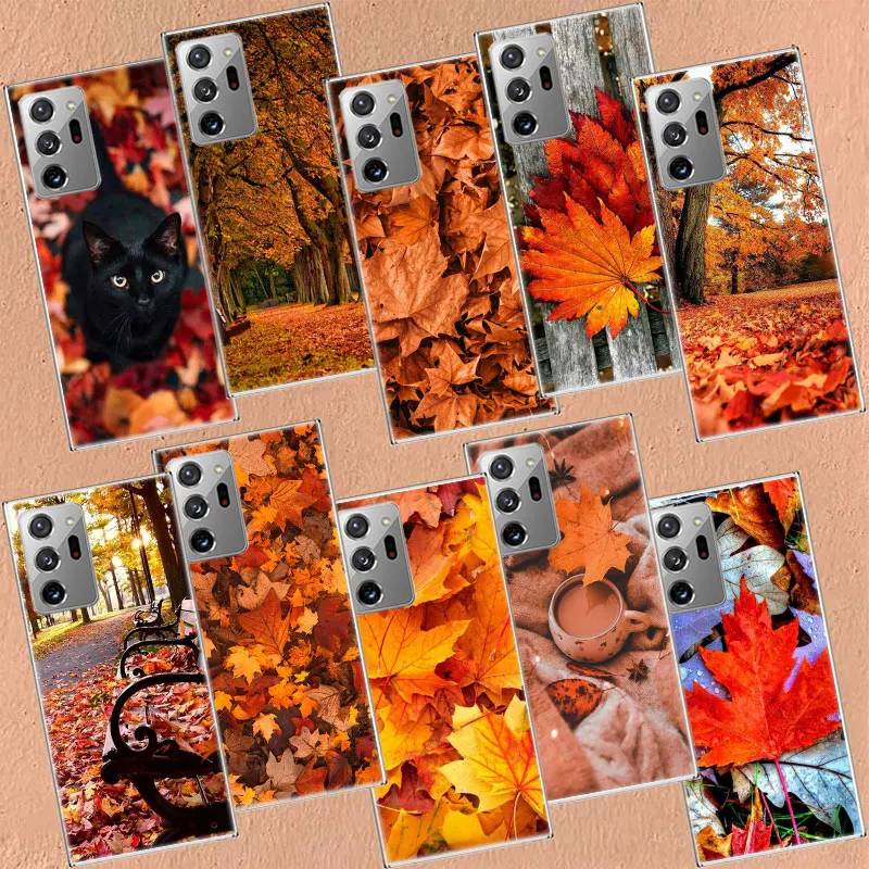 

Leaves Maple Leaf Autumn Phone Case For Samsung Galaxy S23 S22 Ultra S21 S10 Plus S20 FE S10E S9 S8 S7 Cover Capa Soft TPU Funda