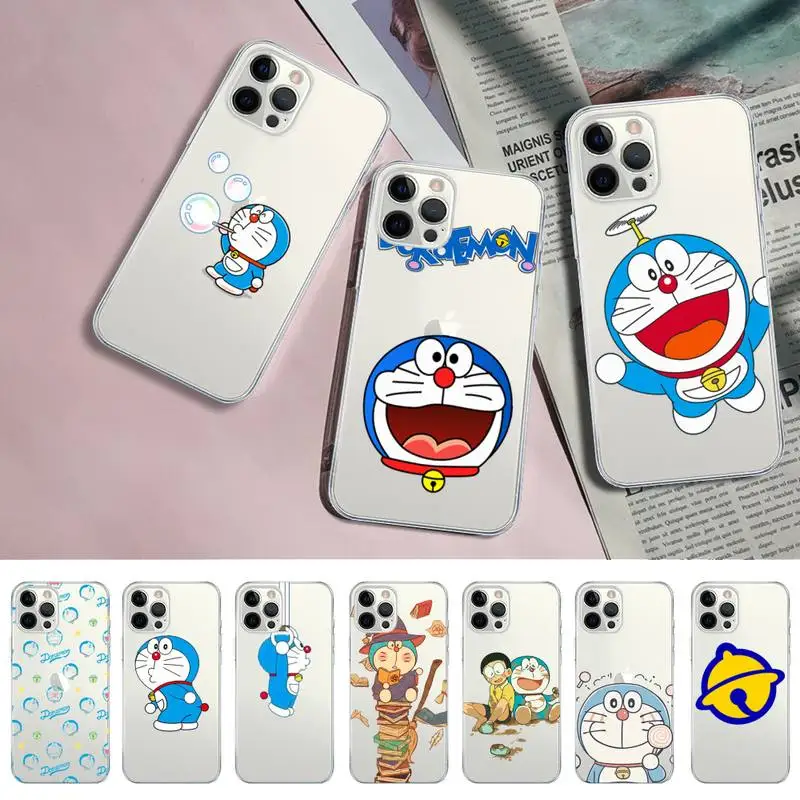 

Japan Anime Doraemon Phone Case for iPhone 11 12 13 mini pro XS MAX 8 7 6 6S Plus X 5S SE 2020 XR case