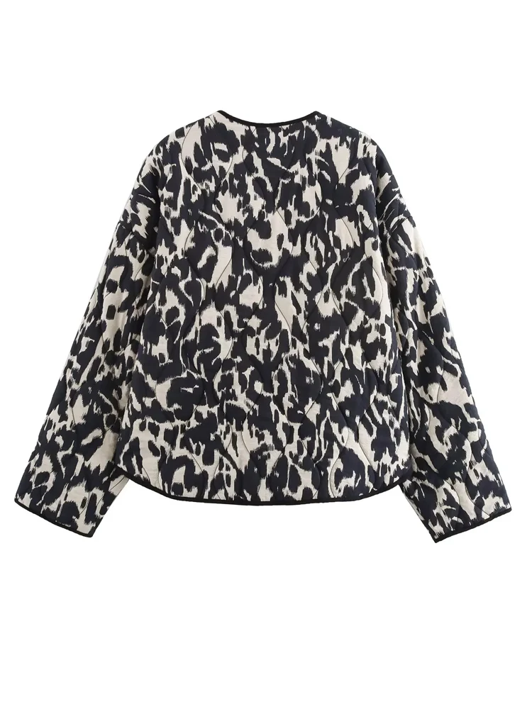 Куртка-пуховик KAOPU ZA Женская с принтом змеиной кожи винтажная верхняя одежда