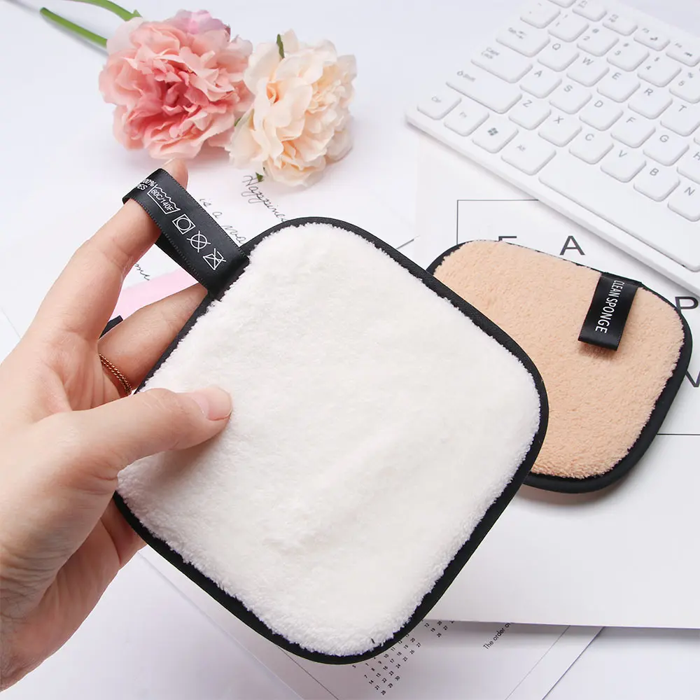 

4 Colors Soft Cleansing Cotton Remover Pads Reusable Face Towel Makeup Wipes Cloth Washable Cotton Pads Skin Care Cleansing Puff