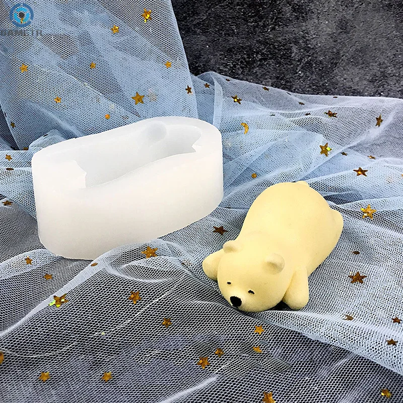 Силиконовые 3D формы в виде белого медведя форма для шоколада и конфет украшения