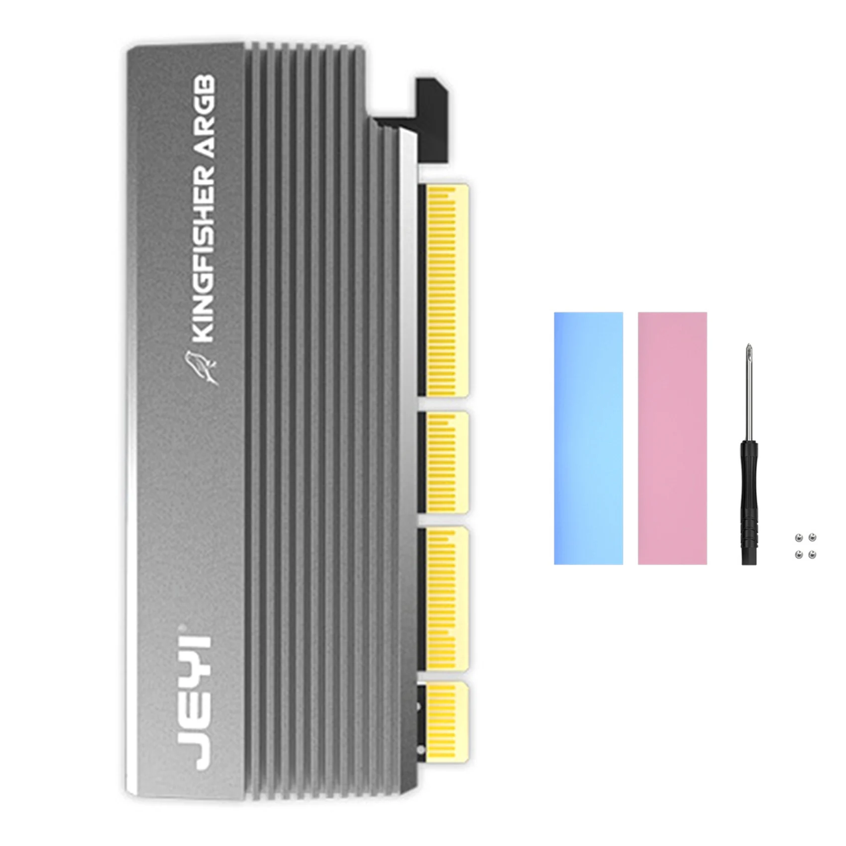 

JEYI PCI-E 4,0 до M.2 NVME протокол адаптера из алюминиевого сплава с ARGB эффект освещения скорость передачи до 64 Гбит/с