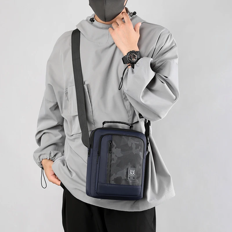 Fashion Camouflage Design Teenager Shoulder Bag Casual Boy's Portable Crossbody Bag High Quality Durable Fabric Men Handbag 2022