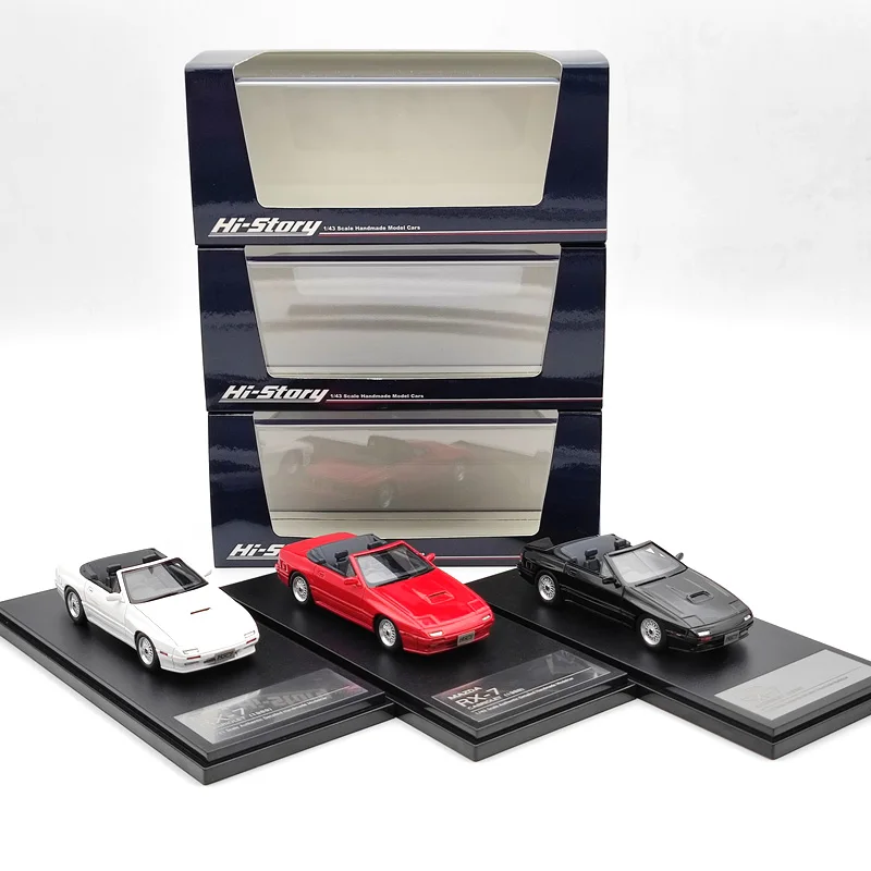 

Hi Story 1:43 Mazda RX-7 Cabriolet 1989 JDM Limited Edition Resin Metal Static Car Model Toy Gift