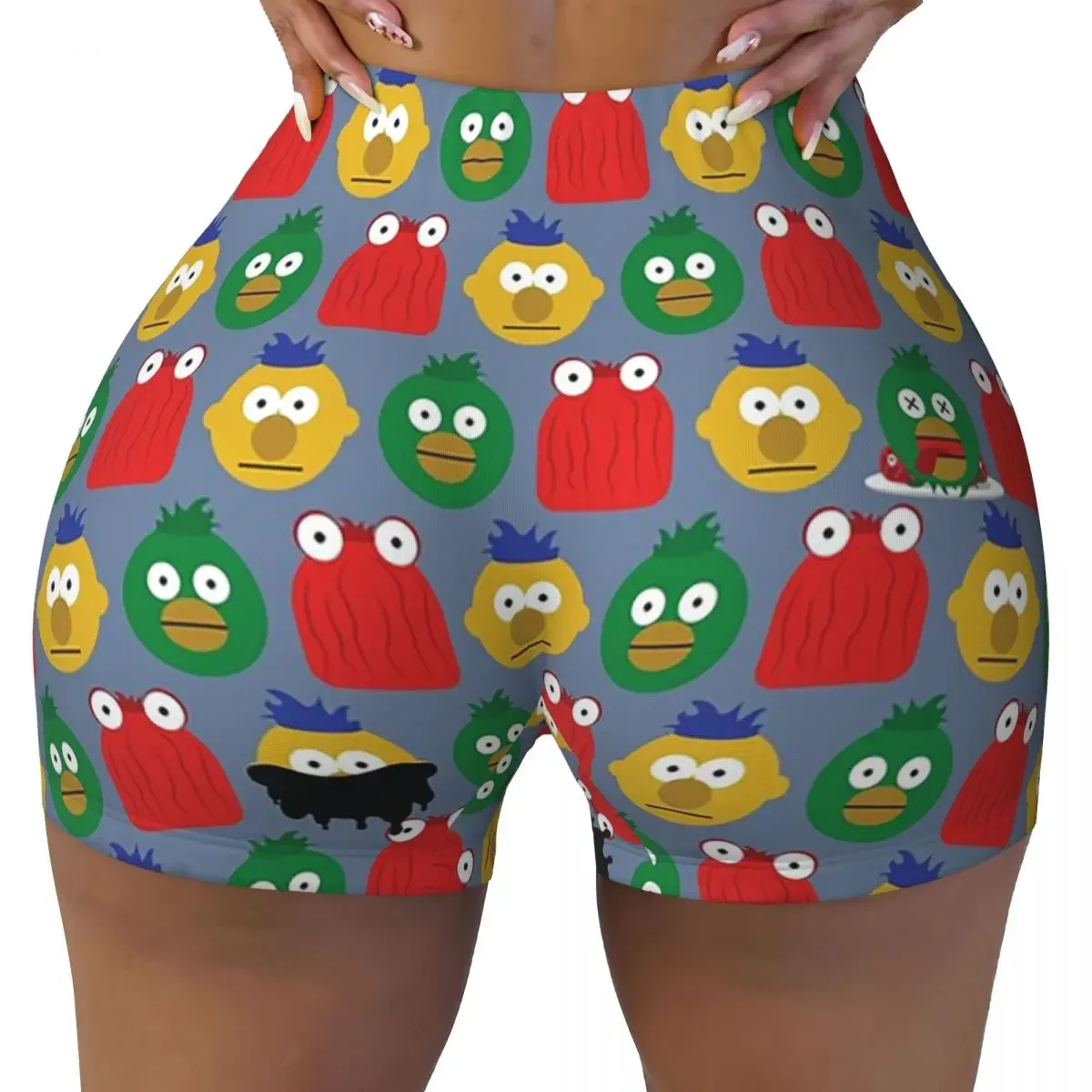 Фото Женские спортивные шорты Custom DHMIS с уникальным принтом для тренировок, бега, волейбола, велоспорта и йоги №2