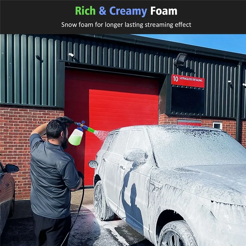 Фото WORTHOWN-Foam Cannon, насадка для снежной пены 1 л для Karcher K2 K3 K4 K5 K6 K7, автомобильный струйный распылитель пены для мойки высокого давления №5