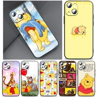 disney cartoon pooh bear phone case for iphone 11 12 13 mini 14 pro max 11 pro max x xr plus 7 8 se silicone cover