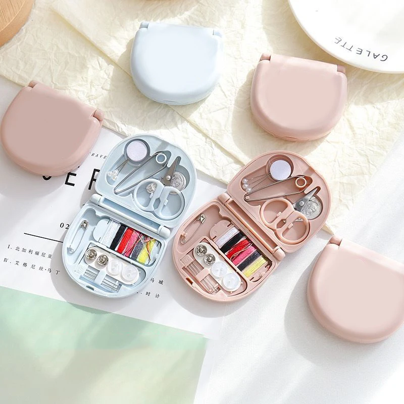 

Needle Threads Box Portable Mini Travel Household Sewing Box Set Sewing Kit Storage Bags Sundries Organizer Home Tools