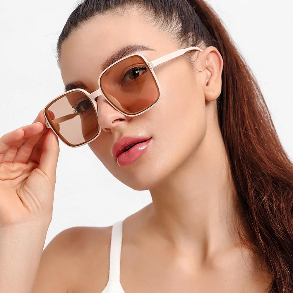 

2022 Модные Ретро голубые розовые зеркальные очки Квадратные Солнцезащитные очки солнцезащитные очки в большой оправе Женские квадратные со...