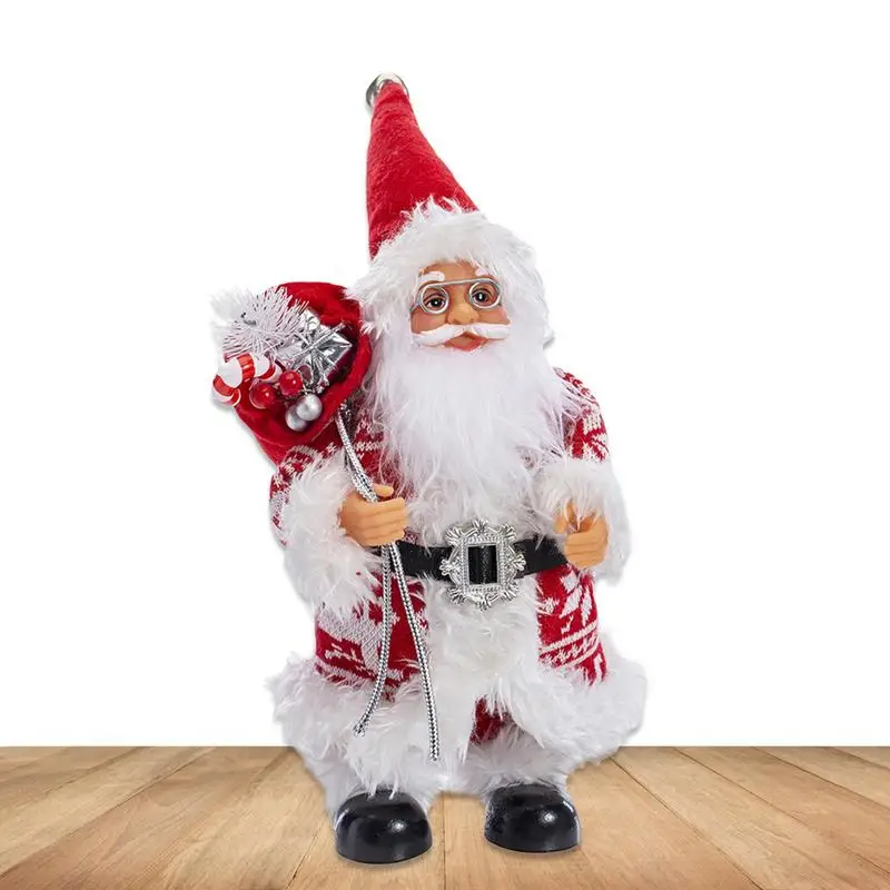 

Рождественская Статуэтка деда Санта-Клауса, встряхивающая фигурка, украшения для стола, рождественское праздничное украшение для дома