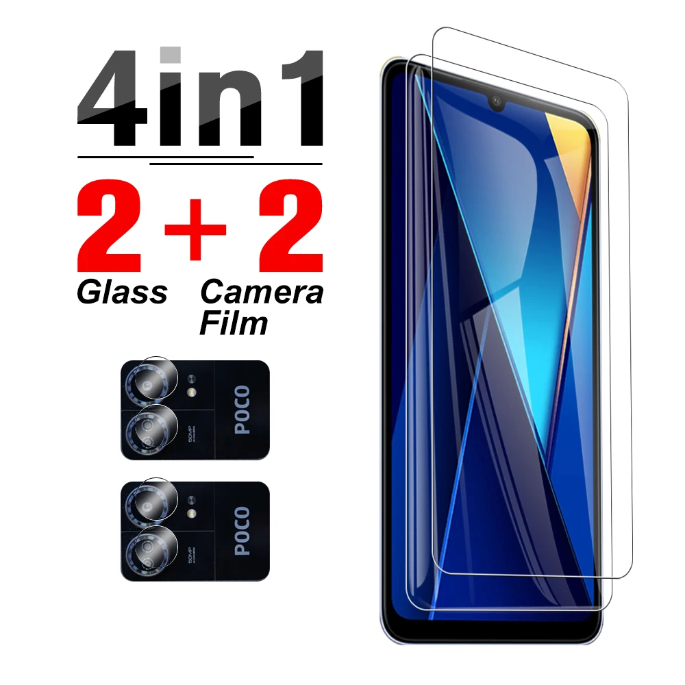 4 в 1 защита для экрана с защитой от царапин Xiaomi Poco C65 2023 защитное стекло pocophone C 65 65c