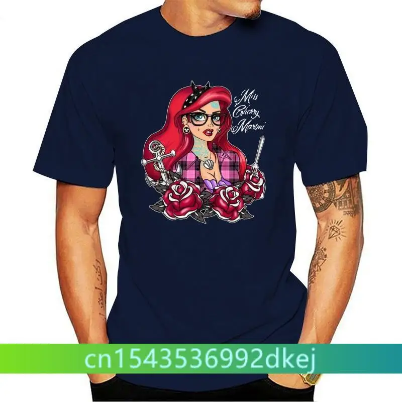 

Футболка мужская с надписью «Miss Cherry Martini Ariel»