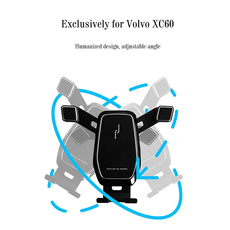 

Автомобильный держатель для Volvo XC60 XC 60 2009-2021, Автомобильный кронштейн, подставка для GPS, Поворот на 360 градусов, поддержка, автомобильные аксе...