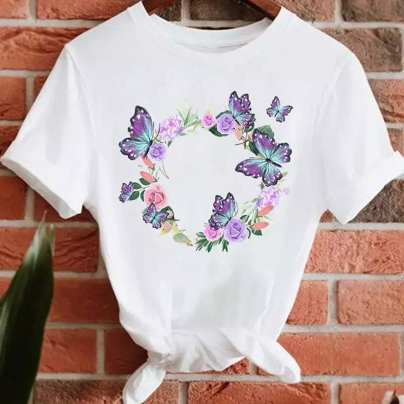 

2023NEW Love Spring 90s Women Lady Tee Fashion T-shirts Print Summer Clothes Female Short Sleeve Tshirt Top Graphic T-Shirt