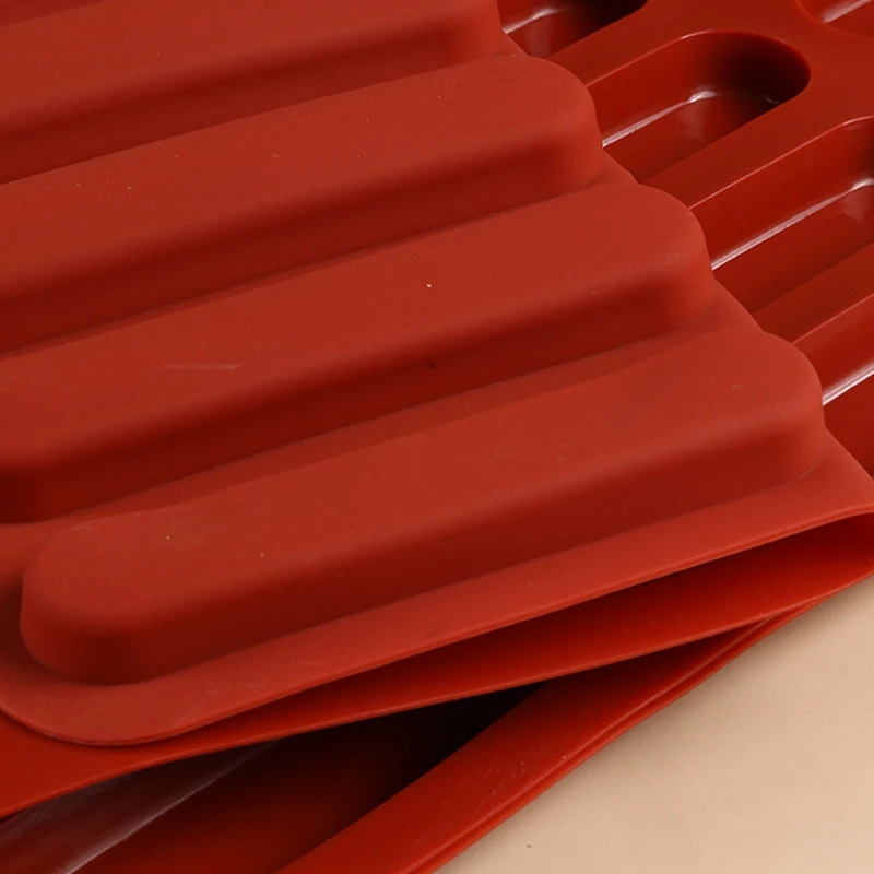 Tiramisu Finger Biscuit Silicone Mould 15 Cavities Cereal Bars Baking Chocolate Bar Mold Long Strip