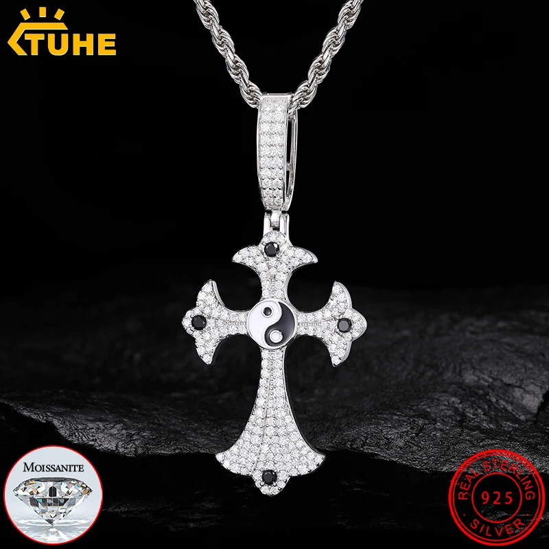 Женская подвеска из серебра 925 пробы с муассанитом