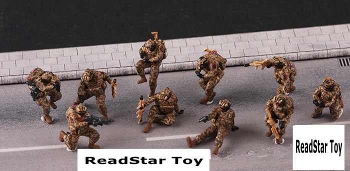 

super mini 1/72 pvc figure modelUS Sealls anded soldiers 10pcs/set