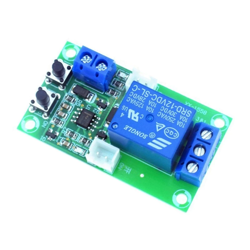 

YX-1558 12V Self-locking Module Double Keys Switch Relay Module On Off Single RS Trigger Printed Circuit Board DropShipping