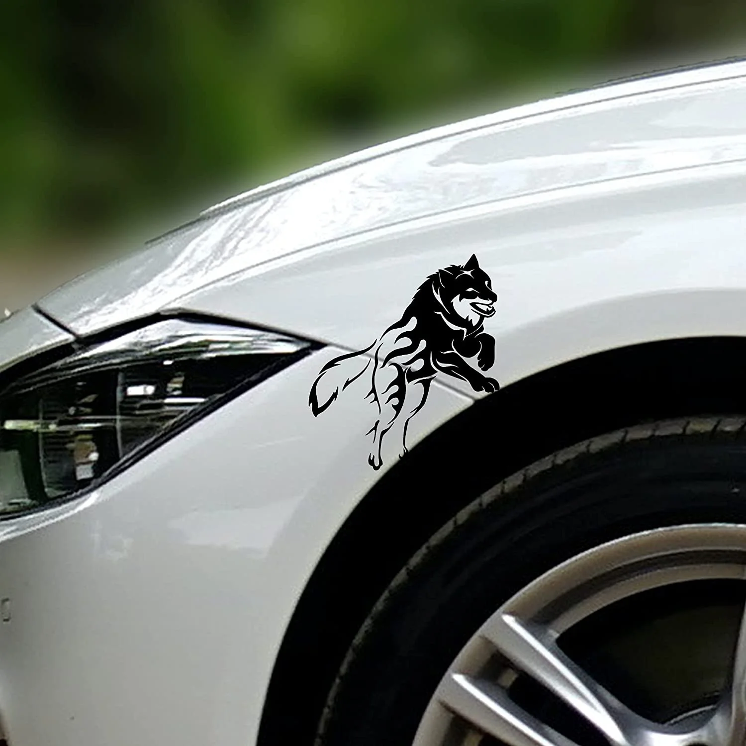 

For Car Wolf Marks sticker Sticker Waterproof headlamp Fit for car Motorcycle film 2Pcs