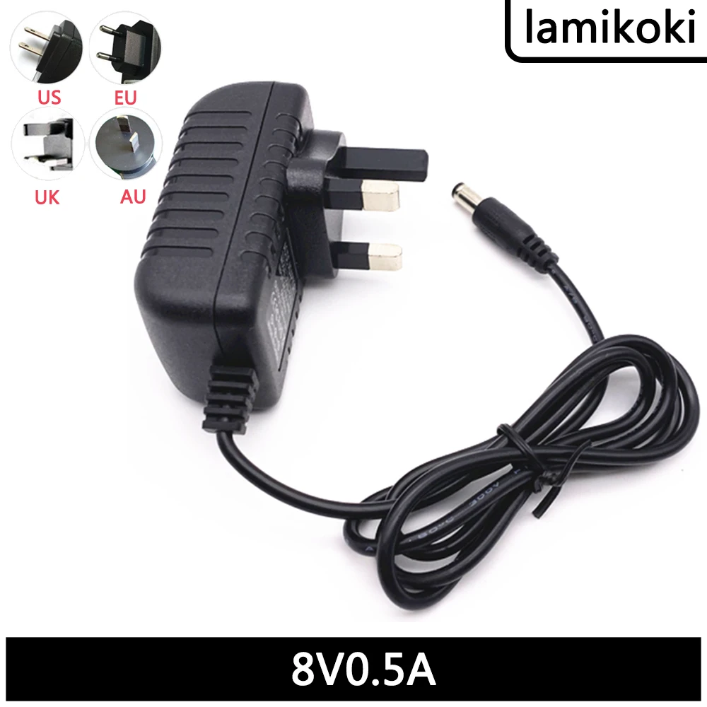

8V 500mA Telephone Power Supply British Gauge 8V 0.5A British Plug DC 5.5*2.1mm Charger