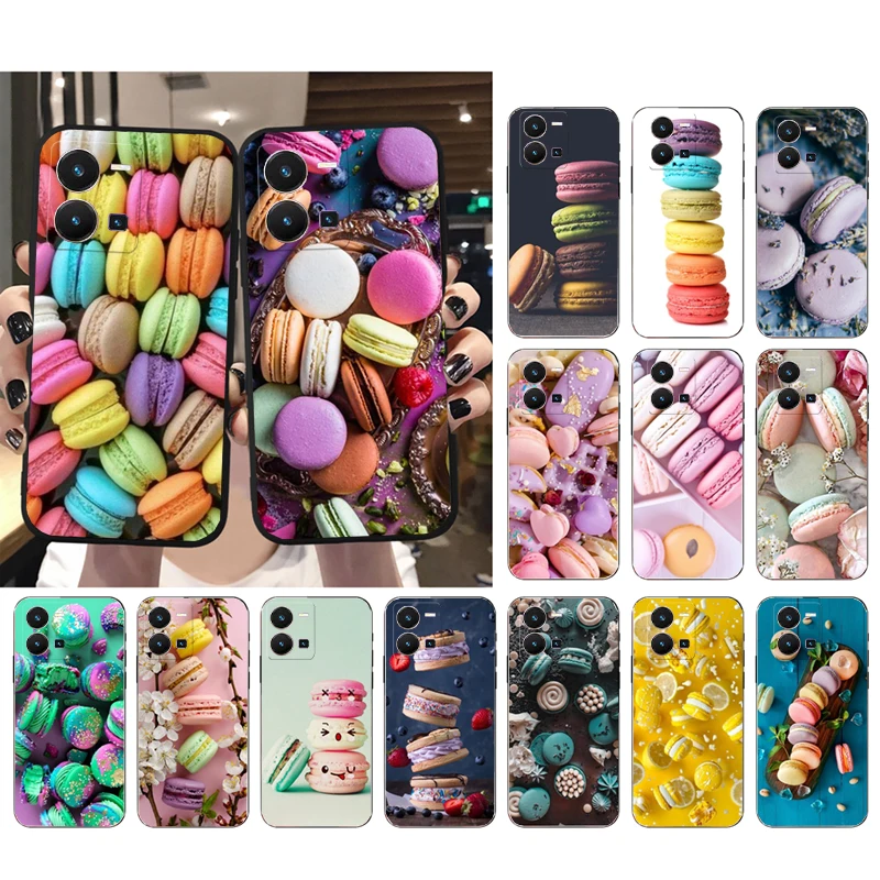 

Macaroon macaroons Phone Case For VIVO Y53S Y33S Y11S Y31 Y21 Y70 Y20 Y21S Y72 Y55 Y76 Y51 Y01 V23E V21 V23 V21E Case