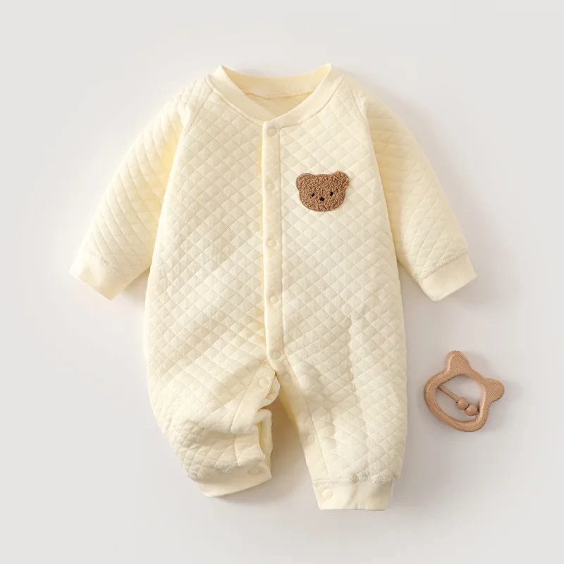

2022 Autumn & Winter Newborn Baby Clothes Cartoon Baby Boy Romper Warm Infant Baby Boy Girl Soft Jumpsuit Pajamas