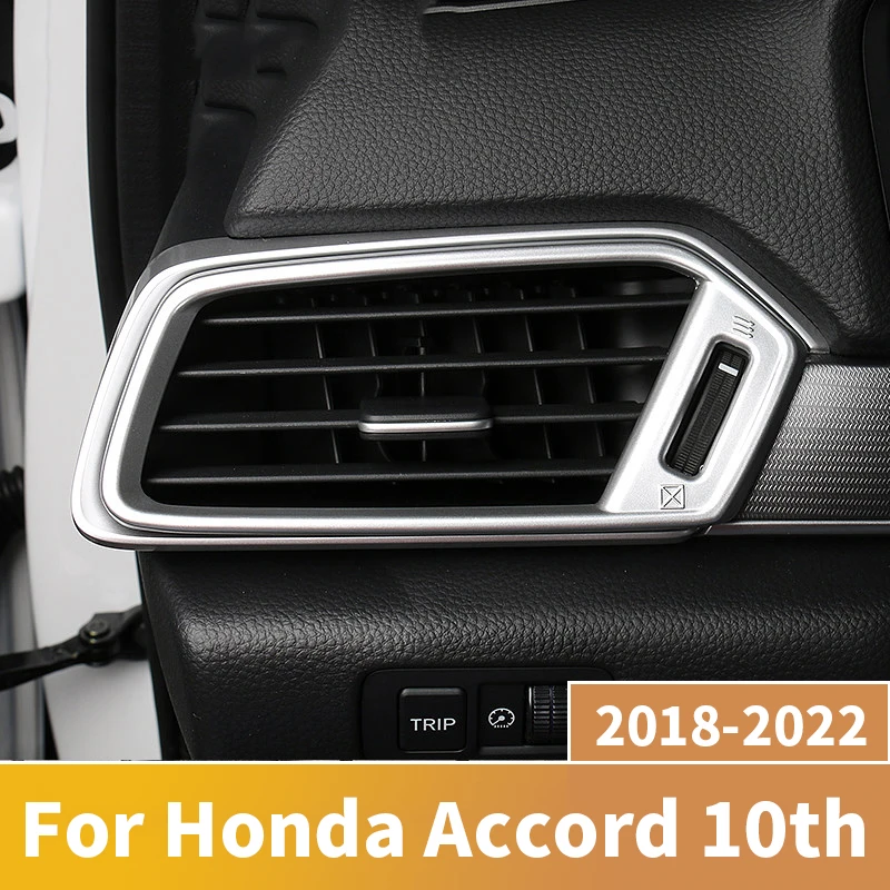 

ABS Car Front Dashboard Upper AC Air Outlet Vent Frame Cover Trim Interior Moulding For Honda Accord 10th 2018-2022 Accessories